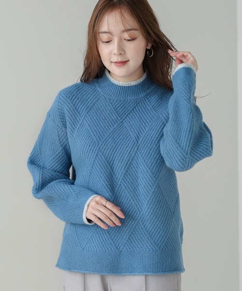 ENFOLD バイカラーニットプルオーバー 新品 ENFOLD バイカラープルオーバー ニット 38