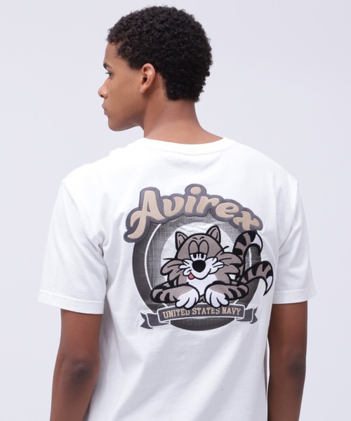AVIREX tシャツ 「WEB＆DEPOT限定」TOMCAT EMBROIDERY T-SHIRT