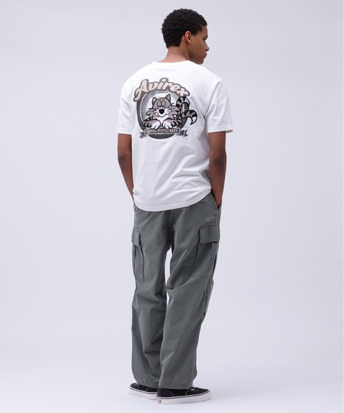 AVIREX tシャツ 「WEB＆DEPOT限定」TOMCAT EMBROIDERY T-SHIRT