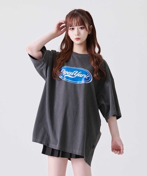 ★OY★PIGMENT BLUE PATCH T-BLACK★正規品/韓国直送料込 OY tシャツ 「OY/オーワイ」 PIGMENT BLUE PATCH T/ピグメント