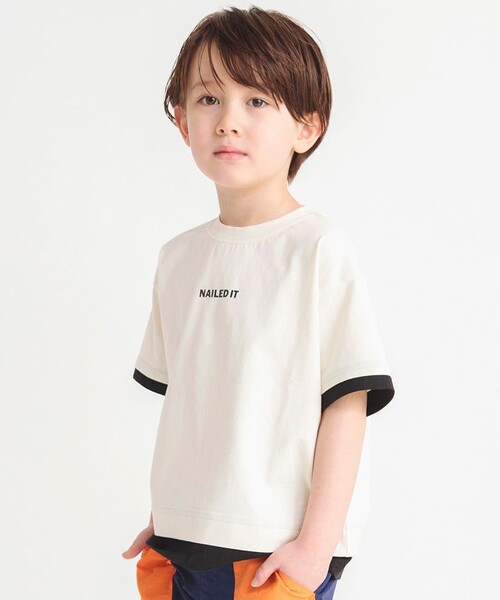 tシャツ Tシャツ 「ロイヤルコットン100％」レイヤード風半袖Tシャツ  