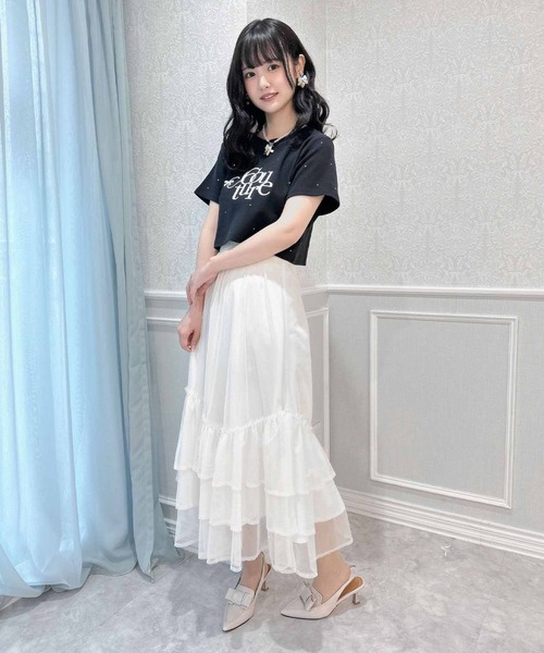 クチュールバイロジータ スカート ティアードチュールロング