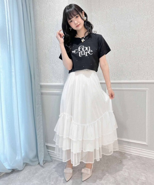 クチュールバイロジータ スカート ティアードチュールロング
