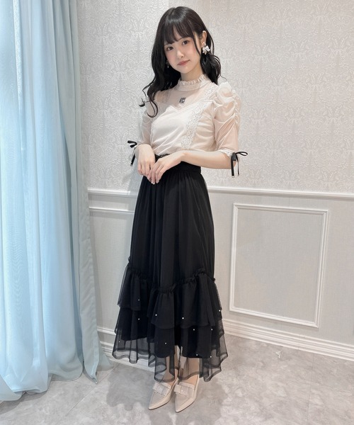 クチュールバイロジータ スカート ティアードチュールロング