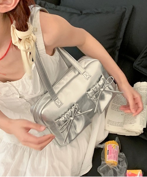 y2k faithtokyo o'neill ワンショルダーバック ₊ gossip!ロサンゼルス ショルダーバッグ バッグ Y2K リボン 4ポケット