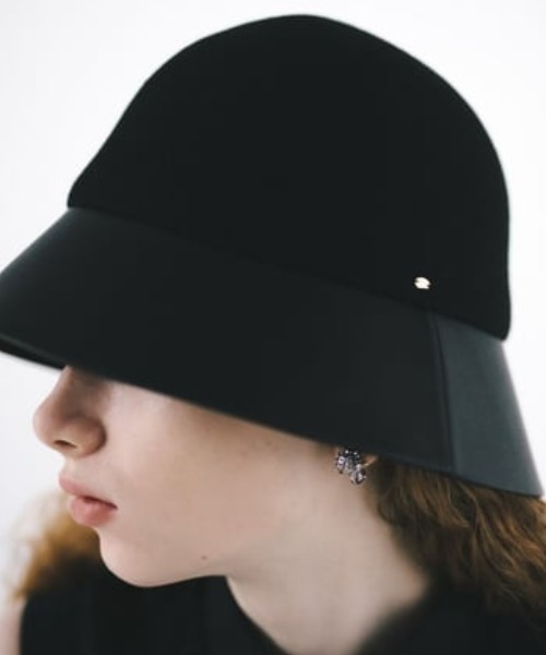 IRIS 47 サンシェードハット 黒 未使用美品 IRIS47（イリスフォーセブン） 帽子 ハット 「IRIS 47」shade hat
