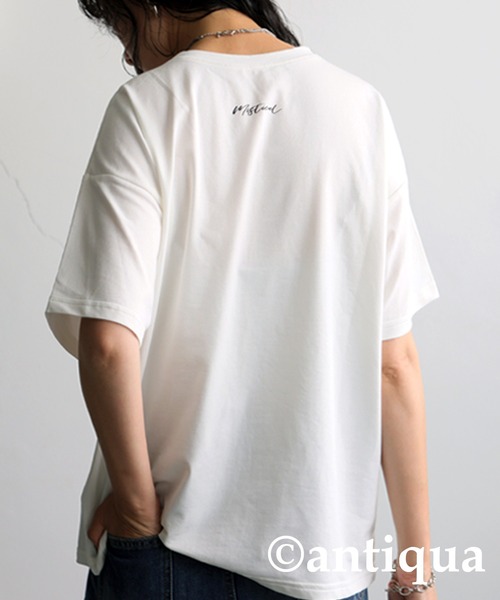 antiqua（アンティカ） antiqua tシャツ 半袖 風景画プリントTシャツ