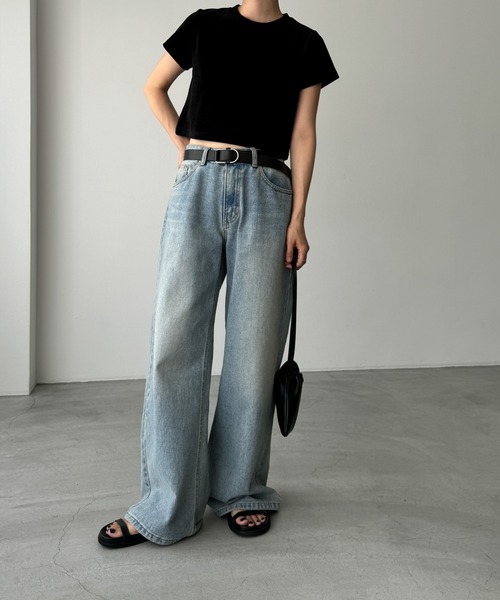 tシャツ El mar　コンパクトベロア半袖Tシャツ レディース CANAL JEAN tシャツ El mar コンパクトベロア半袖Tシャツ