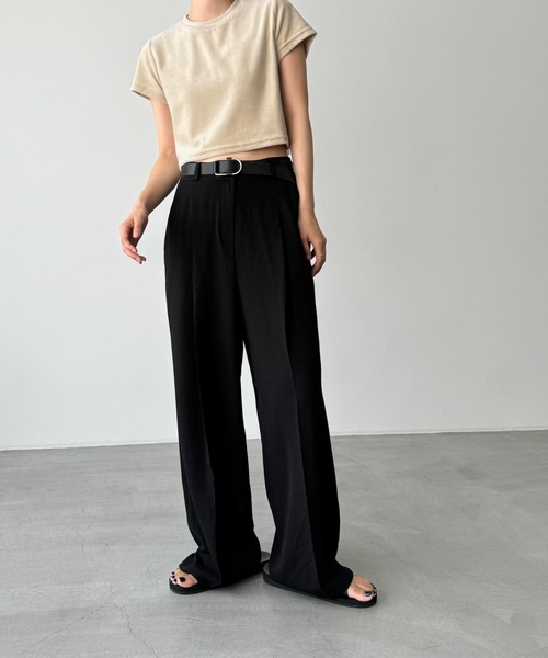 tシャツ El mar　コンパクトベロア半袖Tシャツ レディース CANAL JEAN tシャツ El mar コンパクトベロア半袖Tシャツ