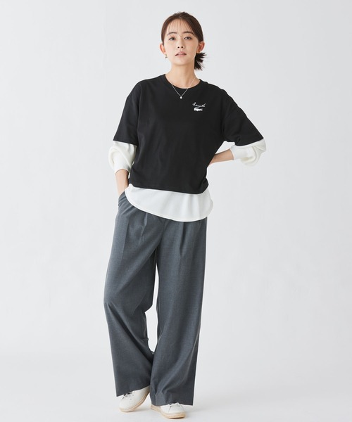 tシャツ ヘビイーオンス コットン ワイド＆クロップドTシャツ レディース セール】ヘビイーオンス コットン ワイド＆クロップドTシャツ（T