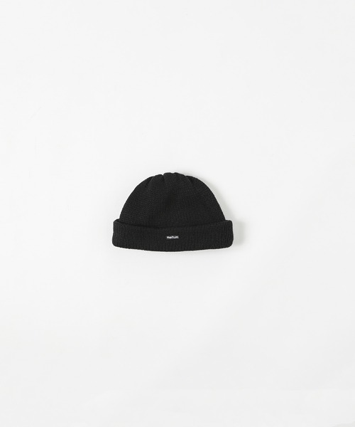 calmeブラック ニット帽 meltum（メルタム） ニット帽 ニットキャップ KNIT WATCH CAP メンズ