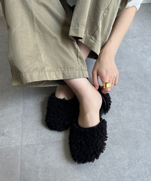 DouDou（ドゥドゥ） バレエシューズ パンプス サイドオープンボア