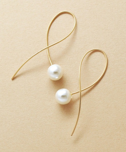 スペサルティン×ヘソナイトガーネットのピアス 14kgfワイヤーラップ