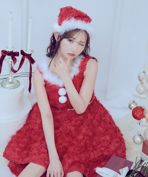 sugar nine コスプレ 立体ローズショートインスカートサンタ