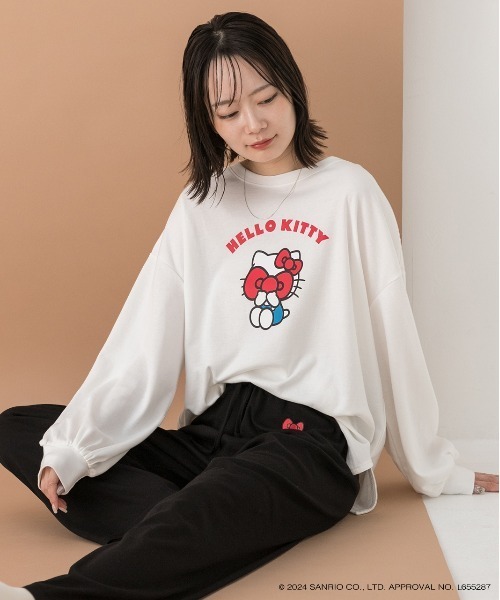 Kastane×HelloKitty ルームウェア3点セット sanrio（サンリオ） パジャマ ルームウェア 「HELLO KITTY」スムース