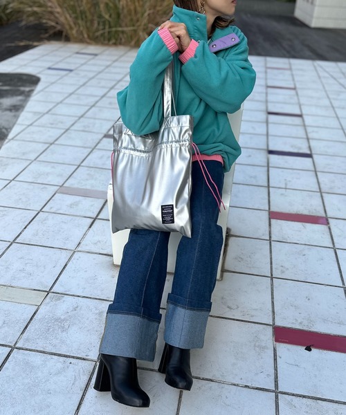 トレーナー スウェット 配色フリースボア アノラックプルオーバー レディース mi via loca トレーナー スウェット 配色フリースボア
