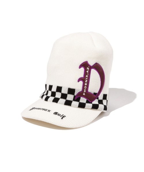 DEVEREUX GOLF キャップ 帽子 Dロゴツバ付きニットキャップ メンズ