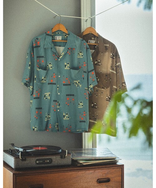 TOWNCRAFT 開襟 レーヨンシャツ 5/8まで限定価格】 TOWN CRAFT 開襟 レーヨン シャツ