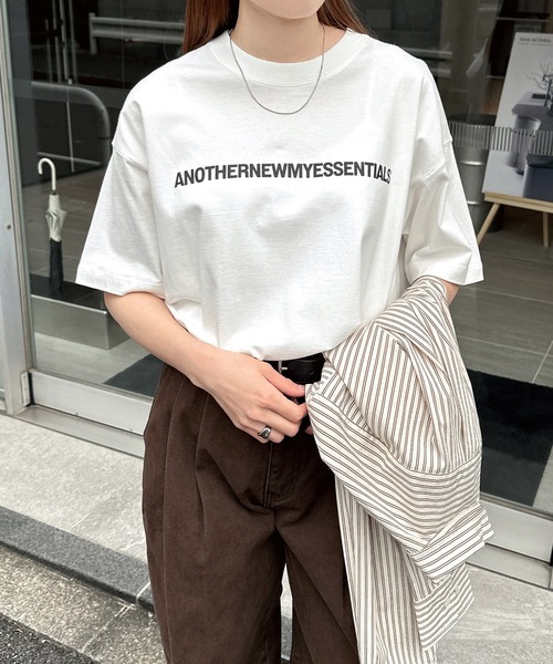 ANME tシャツ 半袖 ANOTHERロゴプリント半袖Tシャツ レディース メンズ