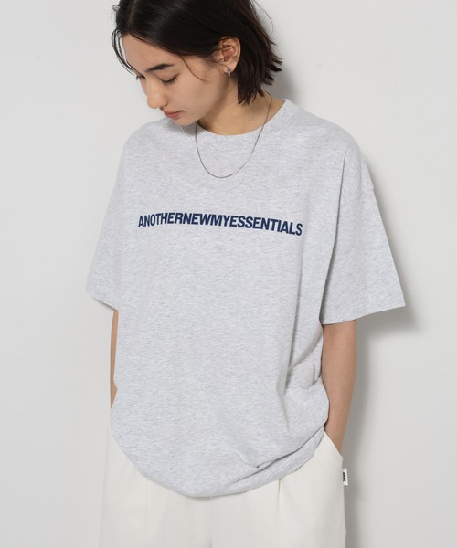 ANME tシャツ 半袖 ANOTHERロゴプリント半袖Tシャツ レディース メンズ