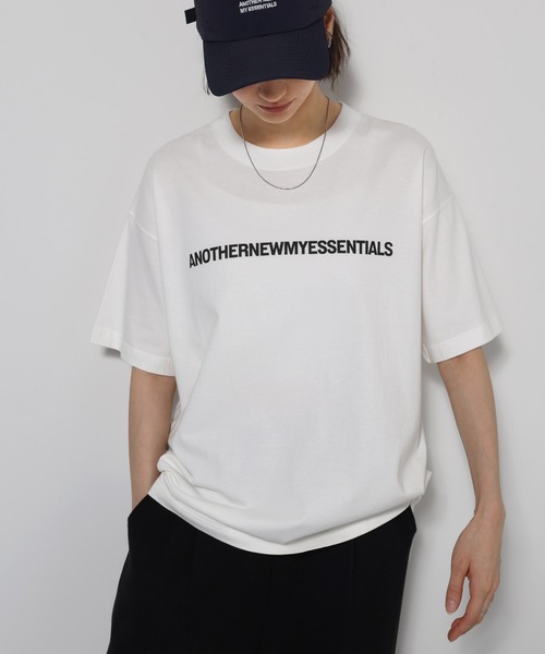 ANME tシャツ 半袖 ANOTHERロゴプリント半袖Tシャツ レディース メンズ