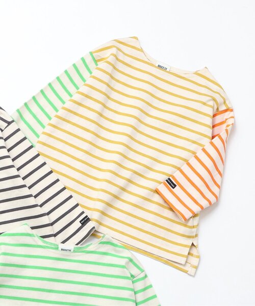 BREEZE tシャツ 「ジュニア対応」カラフルボーダーロンT キッズ