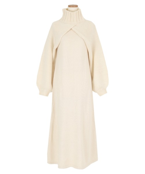 「titivate」 コンビワンピース S アイボリー レディース_画像2