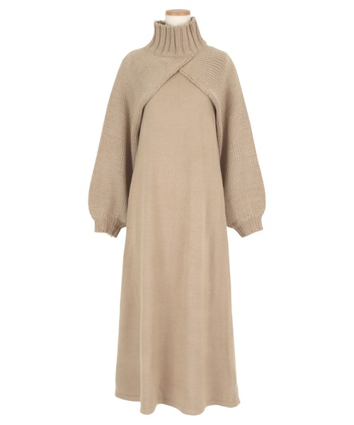 「titivate」 コンビワンピース S アイボリー レディース_画像4