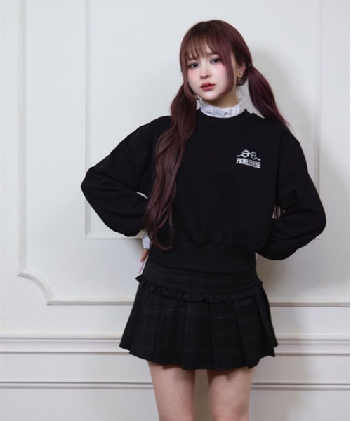 tシャツ フリルレイヤードスウェット レディース
