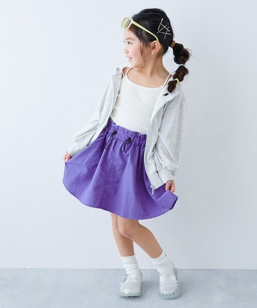 びしゅうのスカート モヘヤトロピカル パープルM ヂェン先生の日常着｜薄地ロングスカート パープル - ファッション