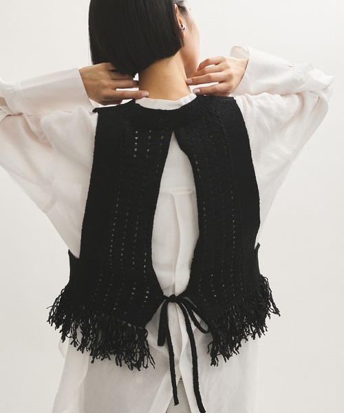 ✩.*˚専用ページ❤ ADAM ET ROPE' ベスト ジレ 「WEB限定」フリンジニットジレ