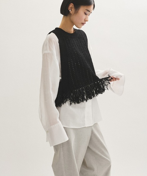 ADAM ET ROPE' ベスト ジレ フリルベストセットロンT レディース