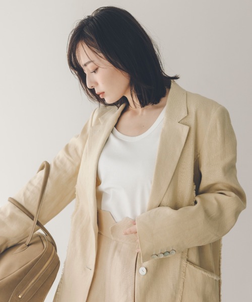 anuans（アニュアンス） tシャツ シルクタッチコットンUネックT