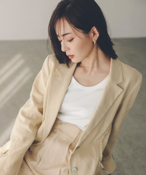 anuans tシャツ シルクタッチコットンUネックT レディース