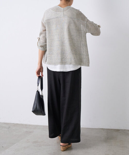 BEARDSLEY ウエストリブリネンパンツ 25SS新品 BEARDSLEY｜ウエストリブリネンパンツ | Rakuten Fashion(楽天