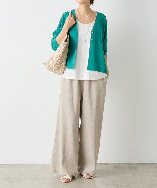 BEARDSLEY ウエストリブリネンパンツ 25SS新品 BEARDSLEY｜ウエストリブリネンパンツ | Rakuten Fashion(楽天