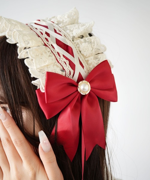 ロリータワンピース ♡ヘッドドレス付き✴︎フリル お出かけ 女子会 可愛い ロリータ ワンピース ロリータワンピース ヘッドドレス 長袖