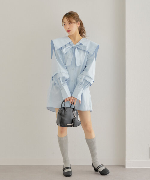 GUCCI セーラー襟 ホワイトミニワンピース GUCCI セーラー襟 ホワイトミニワンピース