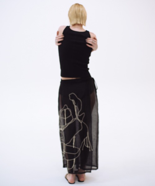 CREDONA（クレドナ） スカート ART EMBROIDERY WRAP SKIRT/アートエン