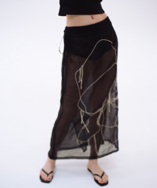 CREDONA（クレドナ） スカート ART EMBROIDERY WRAP SKIRT/アートエン
