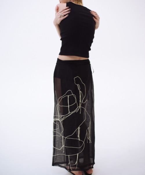 CREDONA（クレドナ） スカート ART EMBROIDERY WRAP SKIRT/アートエン