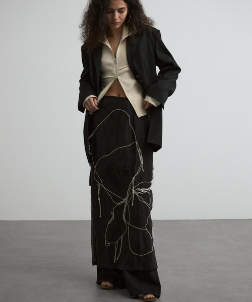 CREDONA（クレドナ） スカート ART EMBROIDERY WRAP SKIRT/アートエン
