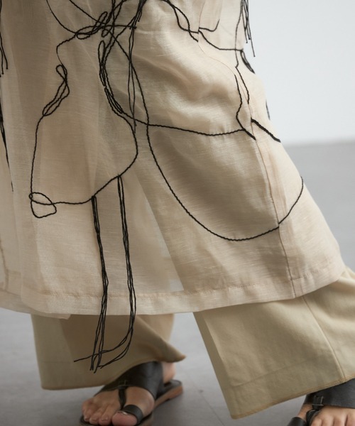 credonaアートエンブロイダリーラップスカート(新品未使用タグ付き) CREDONA（クレドナ） スカート ART EMBROIDERY WRAP SKIRT/アートエン