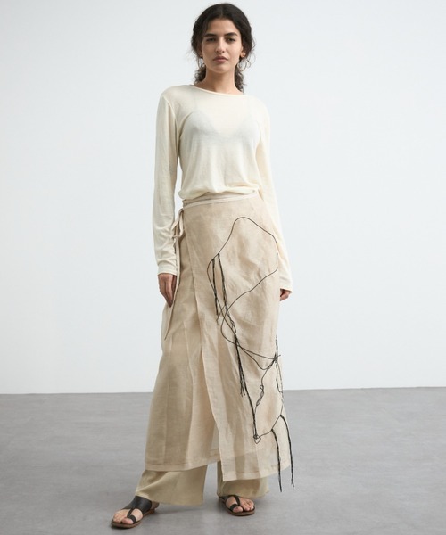 CREDONA（クレドナ） スカート ART EMBROIDERY WRAP SKIRT/アートエン