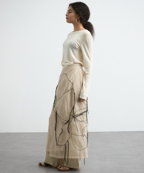 CREDONA（クレドナ） スカート ART EMBROIDERY WRAP SKIRT/アートエン
