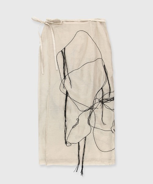 CREDONA（クレドナ） スカート ART EMBROIDERY WRAP SKIRT/アートエン