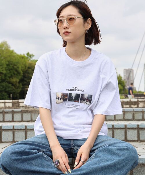 ffein tシャツ 「FFEIN（フェイン）」フォトプリントショート丈Tシャツ