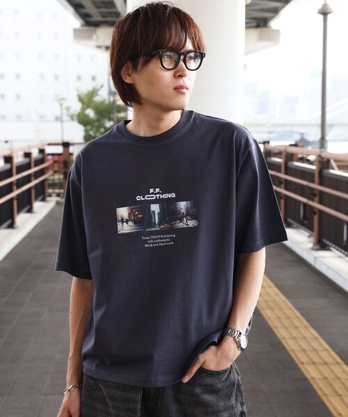 ffein tシャツ 「FFEIN（フェイン）」フォトプリントショート丈Tシャツ 