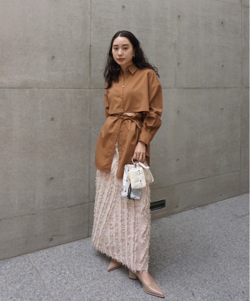 AMERI ロングスカート Ameri（アメリ） スカート MIX PINK SHAGGY SKIRT : ZOZOTOWN Yahoo!店
