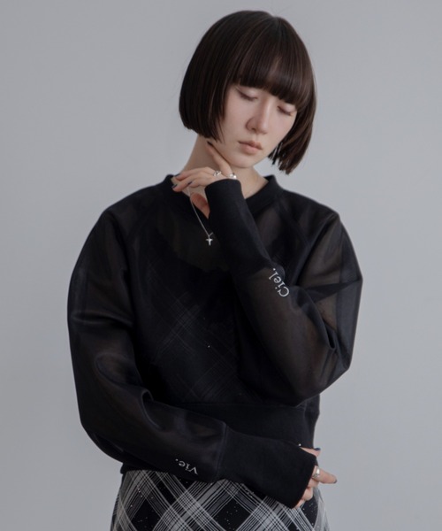 美品✨Drawer ドゥロワー ショート丈 ロゴ刺繍 スウェット 濃紺 2 短丈 Discoat（ディスコート） tシャツ 「新色追加/WEB限定」袖ロゴ刺繍